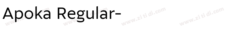 Apoka Regular字体转换